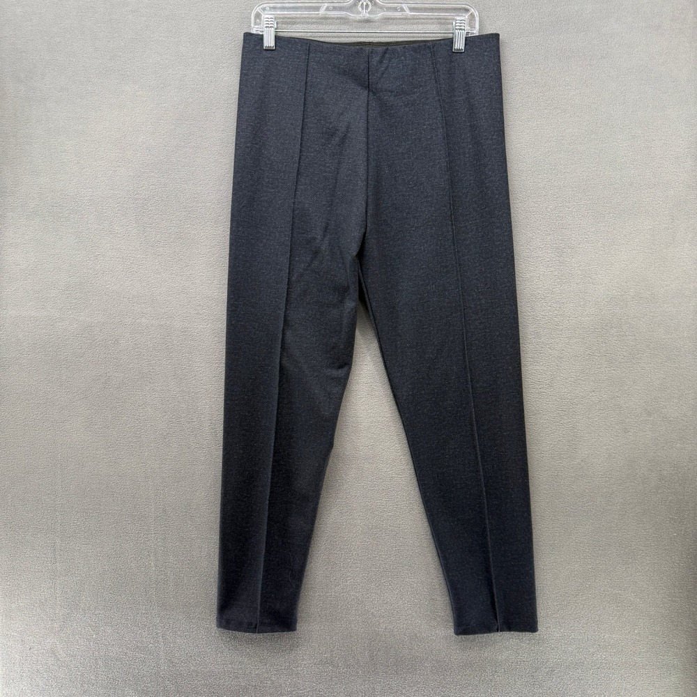 Zara Basic Leggings Pants Womens XL Charcoal Grey Front Seam High Waist Tapered